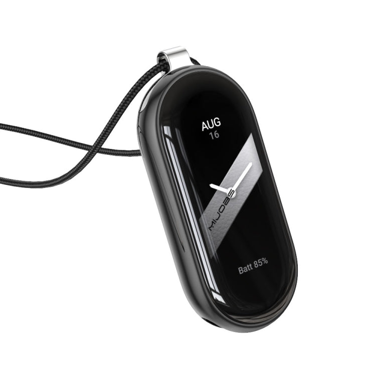 For Xiaomi Smart Band 10 / 9 / 8 Mijobs Stainless Steel Buckle Wax Rope Necklace(Black+Silver) - free shipping - PMc TechLife - Order now!