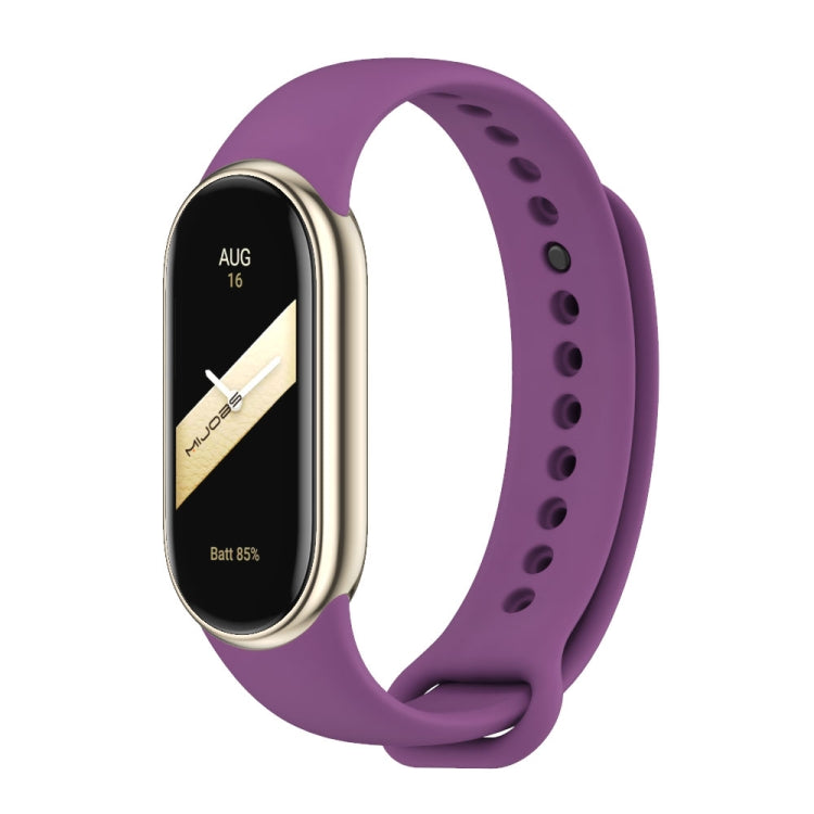 For Xiaomi Smart Band 10 / 9 / 8 Mijobs Solid Color Silicone Watch Band(Purple) - free shipping - PMC TechLife - Order now!