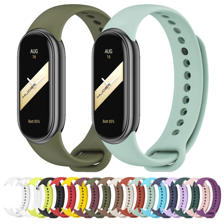 For Xiaomi Smart Band 10 / 9 / 8 Mijobs Solid Color Silicone Watch Band(Purple) - free shipping - PMC TechLife - Order now!