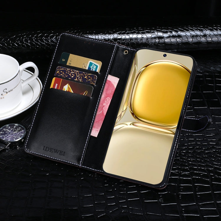 For vivo X100 idewei Crocodile Texture Leather Phone Case(Black) - vivo Cases by idewei | Online Shopping South Africa | PMC TechLife | Buy Now Pay Later Mobicred