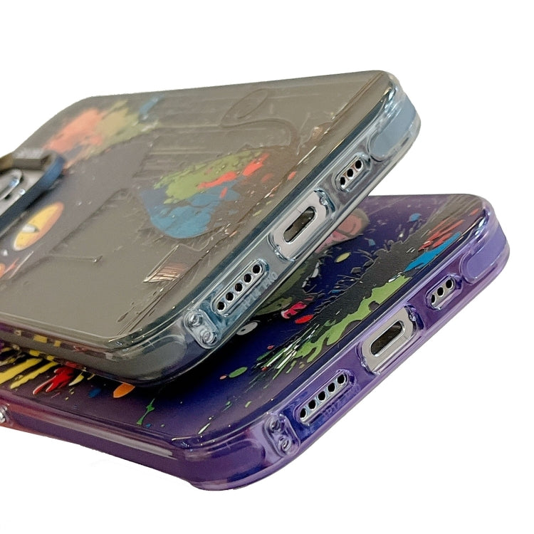 For iPhone 16 Animal Pattern Oil Painting Series PC + TPU Phone Case(Clown) - iPhone 16 Cases by PMC TechLife | Online Shopping South Africa | PMC TechLife | Buy Now Pay Later Mobicred