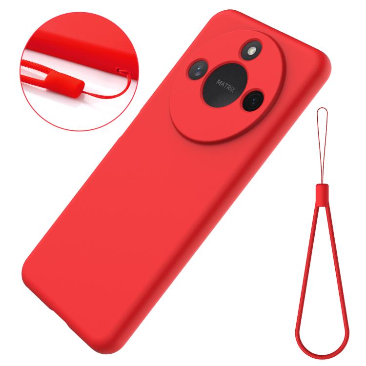 For Honor X9c Smart / X60 Solid Color Liquid Silicone Dropproof Full Coverage Phone Case(Red) - free shipping - PMC TechLife - Order now!