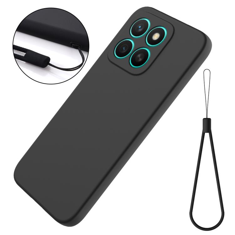 For Honor X8c 4G Solid Color Liquid Silicone Dropproof Full Coverage Phone Case(Black) - free shipping - PMC TechLife - Order now!