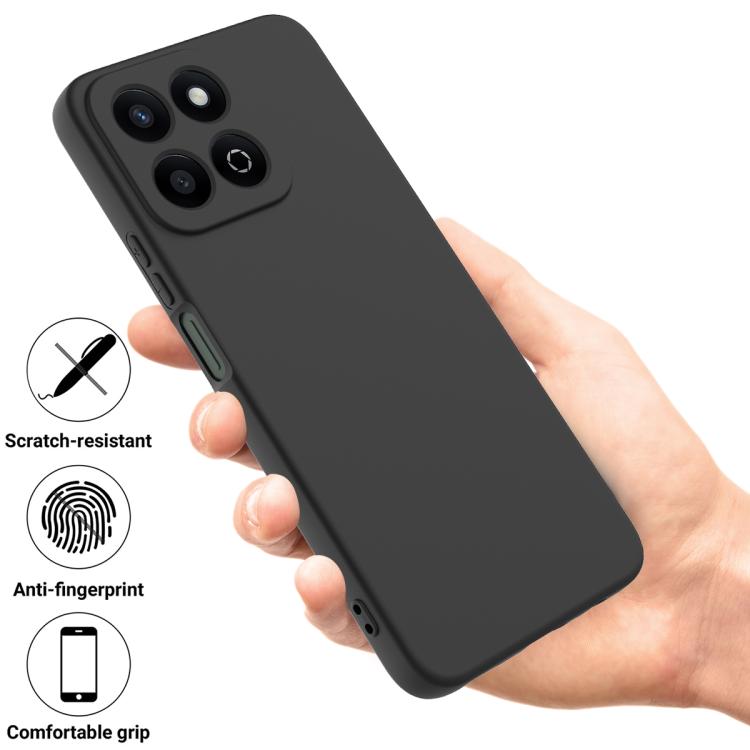 For Honor X6b 5G / Play 60 Plus Solid Color Liquid Silicone Dropproof Full Coverage Phone Case(Black) - free shipping - PMC TechLife - Order now!