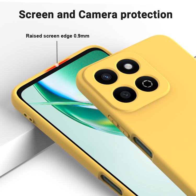 For Honor X6b 5G / Play 60 Plus Solid Color Liquid Silicone Dropproof Full Coverage Phone Case(Yellow) - free shipping - PMC TechLife - Order now!