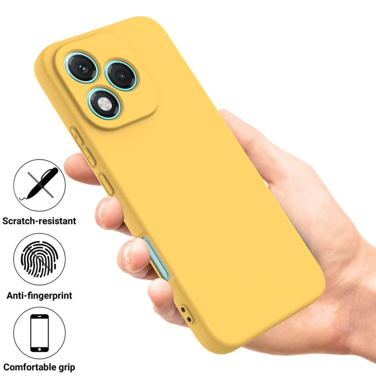 For Honor 400 Lite Global Solid Color Liquid Silicone Dropproof Full Coverage Phone Case(Yellow) - free shipping - PMC TechLife - Order now!