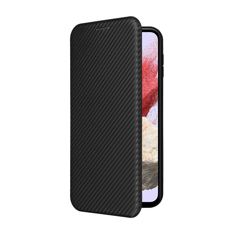 For Samsung Galaxy M34 5G Carbon Fiber Texture Flip Leather Phone Case(Black) - free shipping - PMC TechLife - Order now!