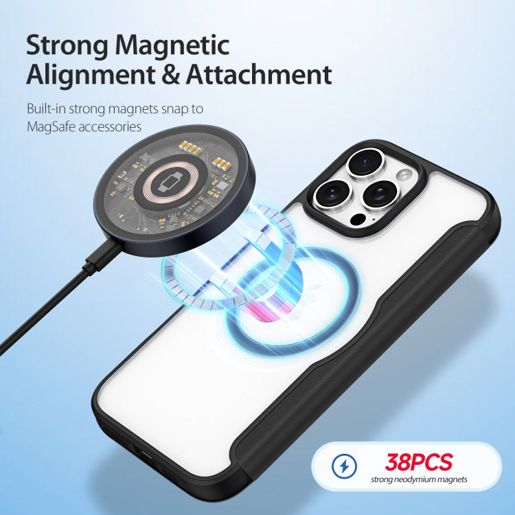 For iPhone 16 Pro DUX DUCIS Skin X Pro Series Magsafe PC + TPU Phone Leather Case(Black) - iPhone 16 Pro Cases by DUX DUCIS | Online Shopping South Africa | PMC TechLife | Buy Now Pay Later Mobicred