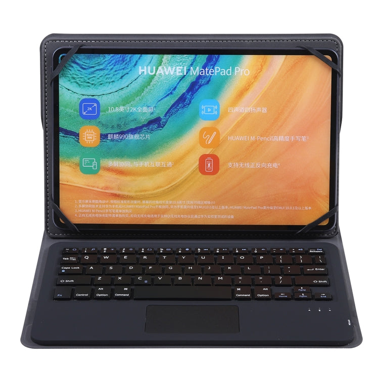 TH10-D For Android & Apple & Windows System 9-10 inch Universal Detachable Touch Bluetooth Keyboard Tablet Case with Stand(Black) - Universal by PMC TechLife | Online Shopping South Africa | PMC TechLife
