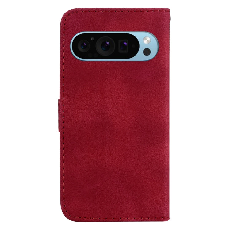 For Google Pixel 9 Seven-shaped Embossed Leather Phone Case(Red) - Google Cases by PMC TechLife | Online Shopping South Africa | PMC TechLife | Buy Now Pay Later Mobicred