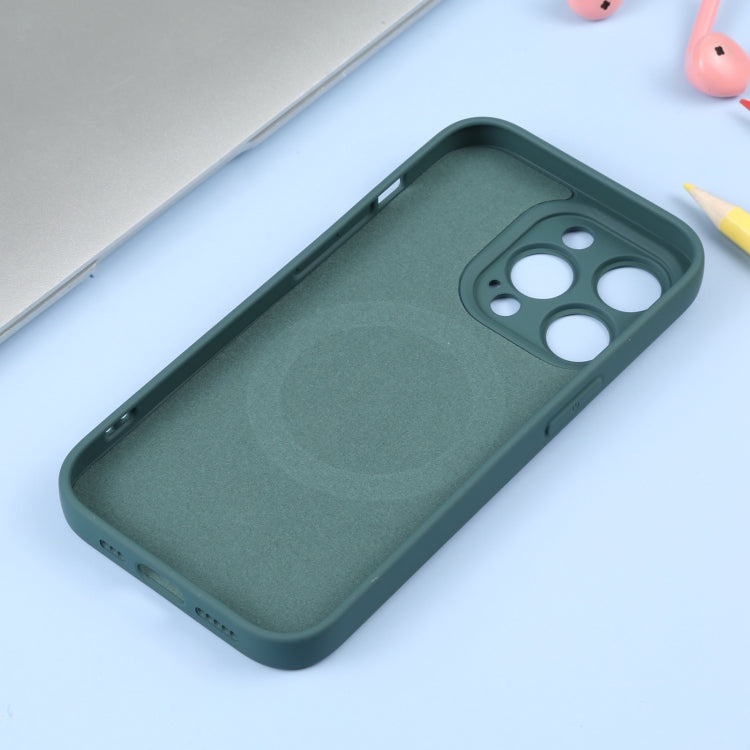 For iPhone 16 Pro Max Liquid Silicone Magsafe Phone Case(Dark Green) - free shipping - PMC Jewellery - Order now!