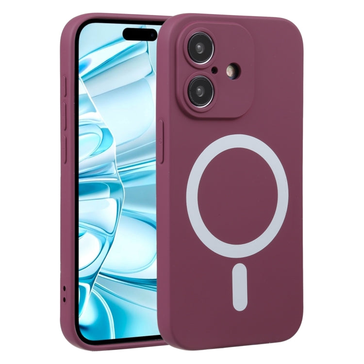 For iPhone 16 Plus Liquid Silicone Magsafe Phone Case(Wine Red) - free shipping - PMC Jewellery - Order now!