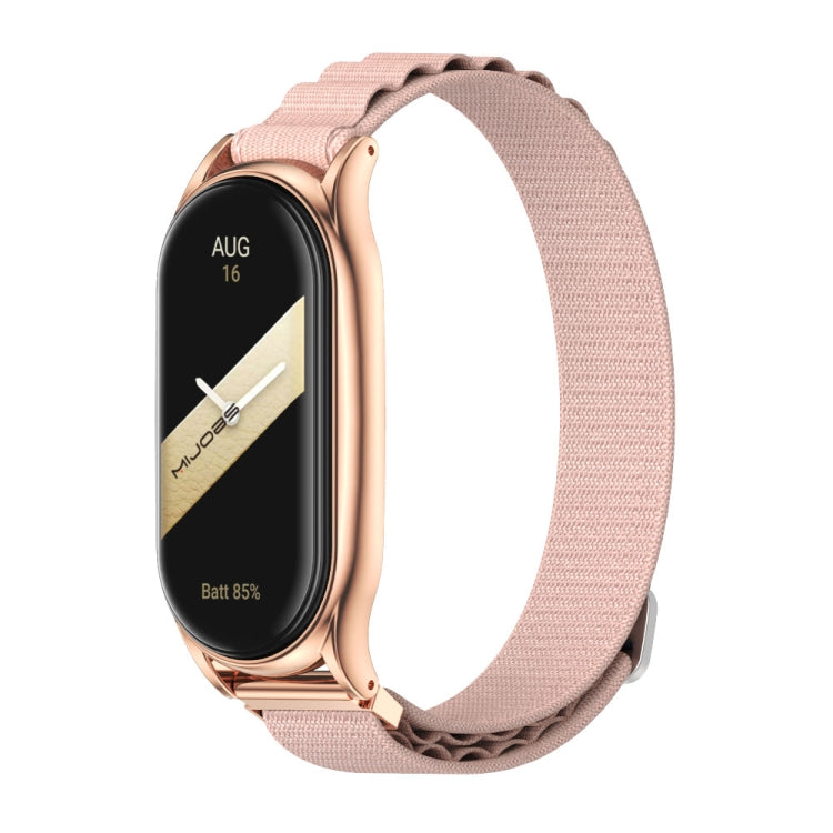 For Xiaomi Mi Band 8 Mijobs Plus Case Nylon Breathable Watch Band(Pink Rose Gold) - free shipping - PMc TechLife - Order now!
