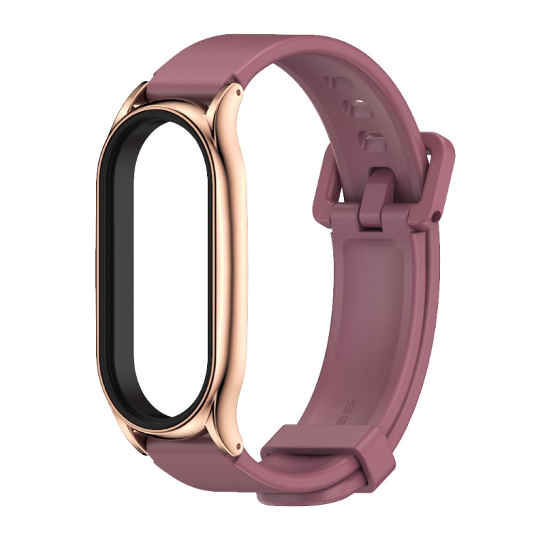 For Xiaomi Mi Band 8 Mijobs Plus Case Silicone Watch Band(Wine Red Rose Gold) - free shipping - PMc TechLife - Order now!