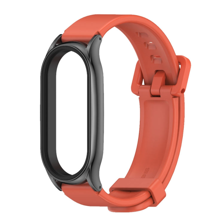 For Xiaomi Mi Band 8 Mijobs Plus Case Silicone Watch Band(Orange Black) - free shipping - PMc TechLife - Order now!