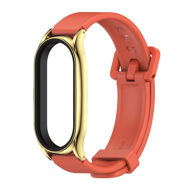 For Xiaomi Mi Band 8 Mijobs Plus Case Silicone Watch Band(Orange Gold) - free shipping - PMc TechLife - Order now!