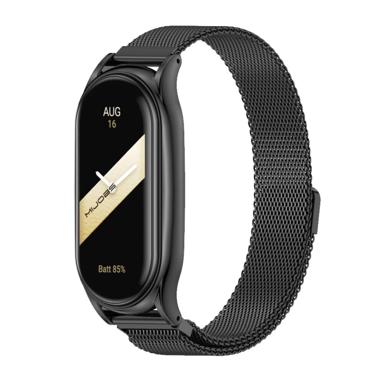 For Xiaomi Mi Band 8 Mijobs Plus Case Milan Magnetic Stainless Steel Watch Band(Black) - free shipping - PMc TechLife - Order now!