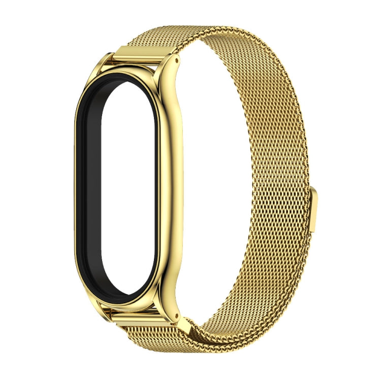 For Xiaomi Mi Band 8 Mijobs Plus Case Milan Magnetic Stainless Steel Watch Band(Gold) - free shipping - PMc TechLife - Order now!