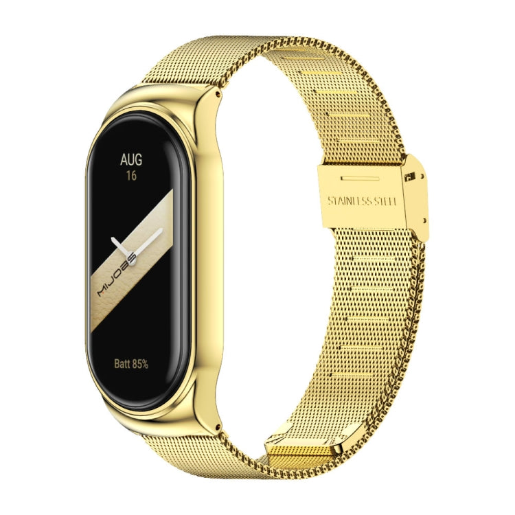 For Xiaomi Mi Band 8 Mijobs CS Case Milan Buckle Metal Watch Band(Gold) - free shipping - PMc TechLife - Order now!