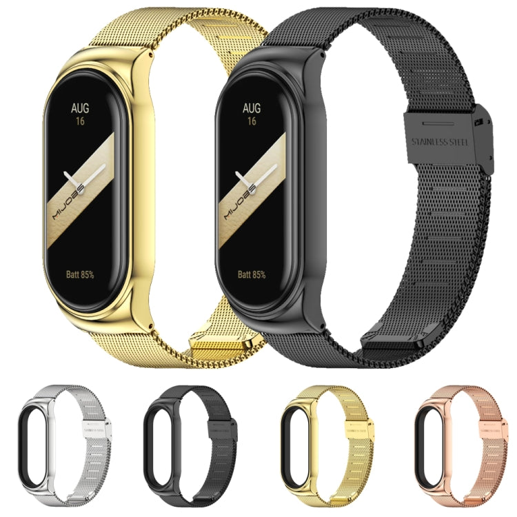For Xiaomi Mi Band 8 Mijobs CS Case Milan Buckle Metal Watch Band(Gold) - free shipping - PMc TechLife - Order now!