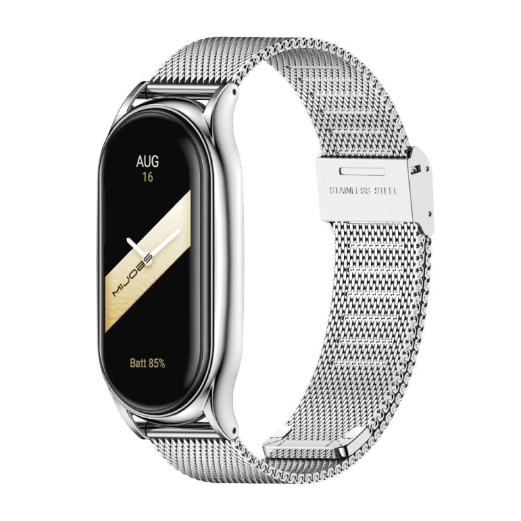 For Xiaomi Mi Band 8 Mijobs Plus Case Milan Buckle Metal Watch Band(Silver) - free shipping - PMc TechLife - Order now!