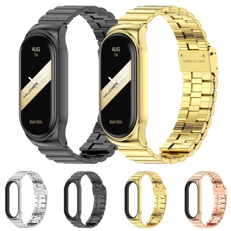 For Xiaomi Mi Band 8 Mijobs CS Case Bamboo Buckle Metal Watch Band(Silver) - free shipping - PMc TechLife - Order now!