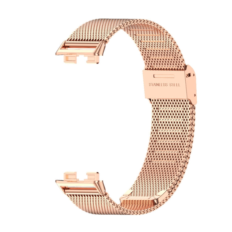 For Huawei Band 8 / 9 / 10 Mijobs Milan Buckle Stainless Steel Watch Band(Rose Gold) - free shipping - PMC TechLife - Order now!