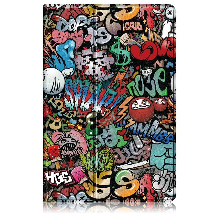 For Samsung Galaxy Tab S9+ 360 Rotation Stand Painted Smart Leather Tablet Case(Graffiti) - Galaxy Tab S9+ Cases by PMC TechLife | Online Shopping South Africa | PMC TechLife
