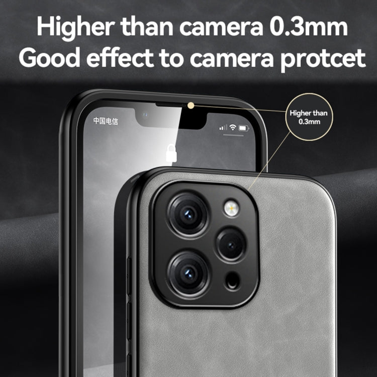 For Xiaomi Redmi 12 4G Skin Feel Magnetic Leather Back Phone Case(Light Grey) - Xiaomi Cases by PMC TechLife | Online Shopping South Africa | PMC TechLife | Buy Now Pay Later Mobicred