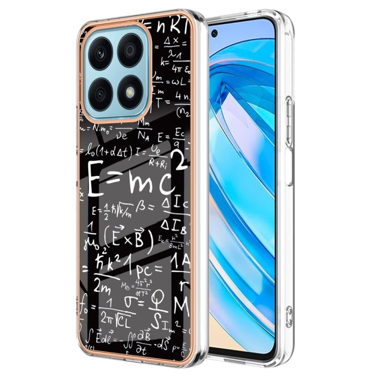 For Honor X8a Electroplating Marble Dual-side IMD Phone Case(Equation) - Honor Cases by PMC TechLife | Online Shopping South Africa | PMC TechLife | Buy Now Pay Later Mobicred