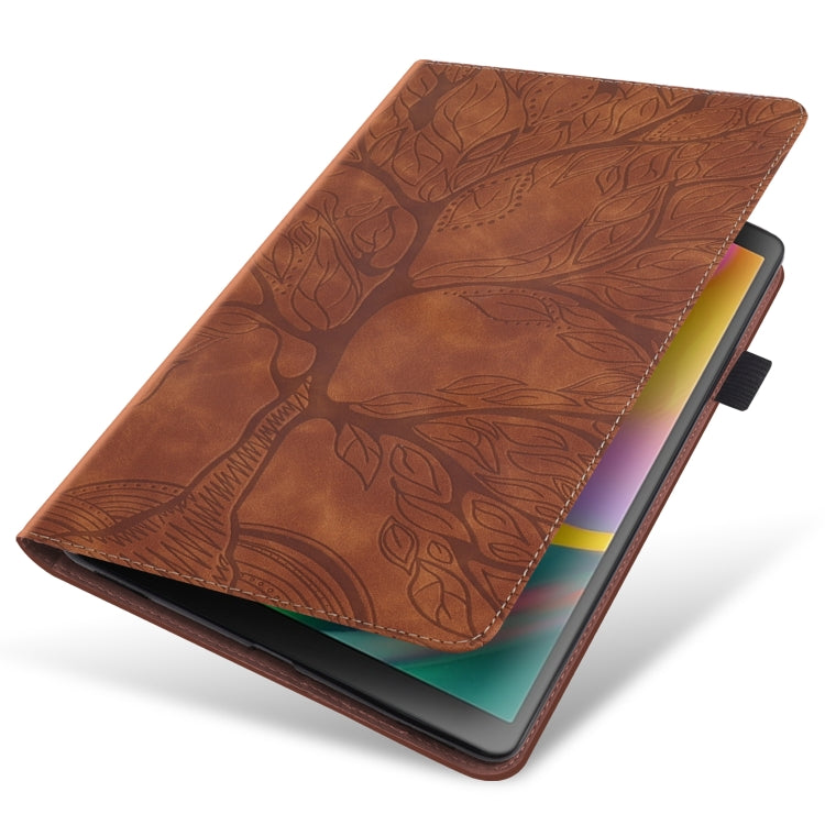 For Samsung Galaxy Tab S8 / S7 Life Tree Series Horizontal Flip Leather Tablet Case(Brown) - Galaxy Tab S8 Cases by PMC Jewellery | Online Shopping South Africa | PMC Jewellery | Buy Now Pay Later Mobicred