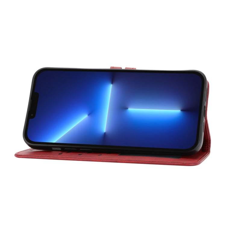 For iPhone 16 Pro Max Embossed Happy Cat Pattern Flip Leather Phone Case(Red) - iPhone 16 Pro Max Cases by PMC TechLife | Online Shopping South Africa | PMC TechLife | Buy Now Pay Later Mobicred