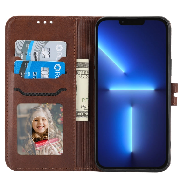 For iPhone 16 Pro Embossed Happy Cat Pattern Flip Leather Phone Case(Brown) - iPhone 16 Pro Cases by PMC TechLife | Online Shopping South Africa | PMC TechLife | Buy Now Pay Later Mobicred