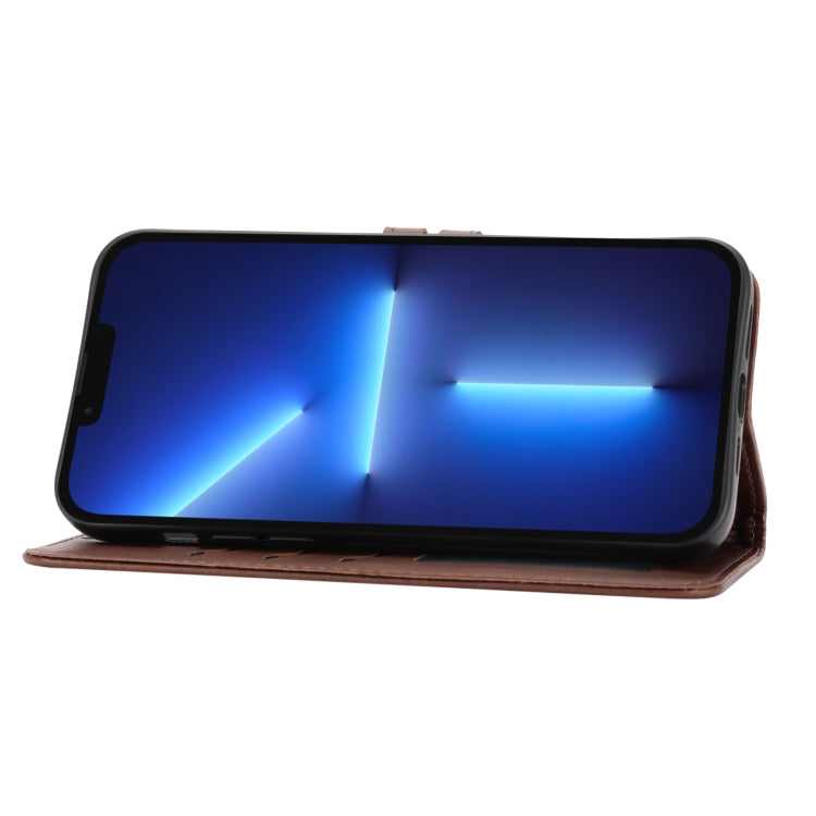 For iPhone 16 Pro Embossed Happy Cat Pattern Flip Leather Phone Case(Brown) - iPhone 16 Pro Cases by PMC TechLife | Online Shopping South Africa | PMC TechLife | Buy Now Pay Later Mobicred