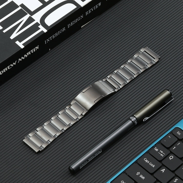 For Huawei Watch 4 Pro/GT3/GT2 Porsche Ver 22mm Three Strains HW Buckle Titanium Steel Watch Band(Grey) - free shipping - PMC TechLife - Order now!