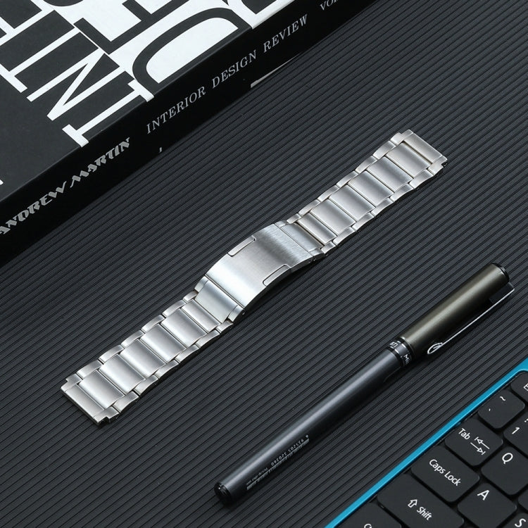 For Huawei Watch 4 Pro/GT3/GT2 Porsche Ver 22mm Three Strains HW Buckle Titanium Steel Watch Band(Silver) - free shipping - PMC TechLife - Order now!