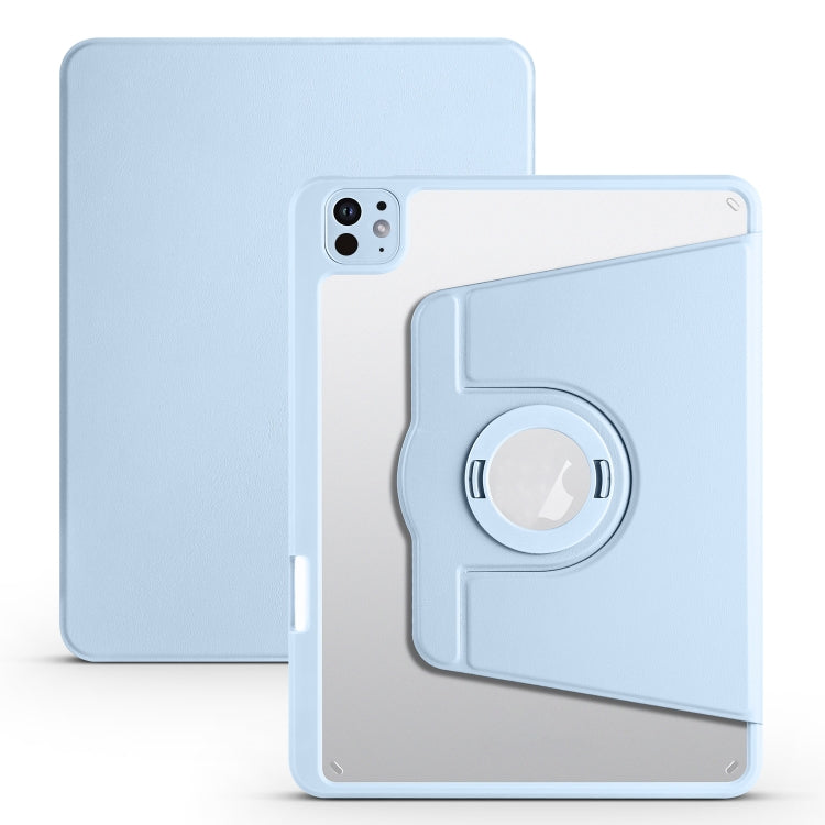 For iPad Pro 13 2024 Acrylic 360 Rotation Detachable Leather Tablet Case(Ice Blue) - iPad Pro 13 2024 Cases by PMC TechLife | Online Shopping South Africa | PMC TechLife | Buy Now Pay Later Mobicred