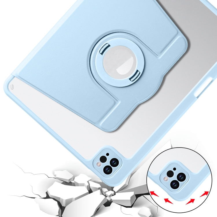 For iPad Pro 13 2024 Acrylic 360 Rotation Detachable Leather Tablet Case(Ice Blue) - iPad Pro 13 2024 Cases by PMC TechLife | Online Shopping South Africa | PMC TechLife | Buy Now Pay Later Mobicred