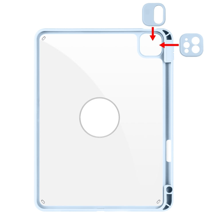 For iPad Pro 13 2024 Acrylic 360 Rotation Detachable Leather Tablet Case(Ice Blue) - iPad Pro 13 2024 Cases by PMC TechLife | Online Shopping South Africa | PMC TechLife | Buy Now Pay Later Mobicred