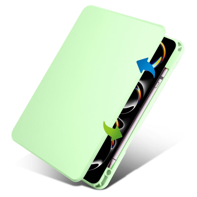 For iPad Pro 13 2024 Acrylic 360 Rotation Detachable Leather Tablet Case(Green) - iPad Pro 13 2024 Cases by PMC TechLife | Online Shopping South Africa | PMC TechLife | Buy Now Pay Later Mobicred