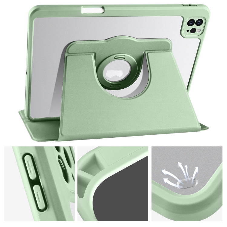 For iPad Pro 13 2024 Acrylic 360 Rotation Detachable Leather Tablet Case(Green) - iPad Pro 13 2024 Cases by PMC TechLife | Online Shopping South Africa | PMC TechLife | Buy Now Pay Later Mobicred