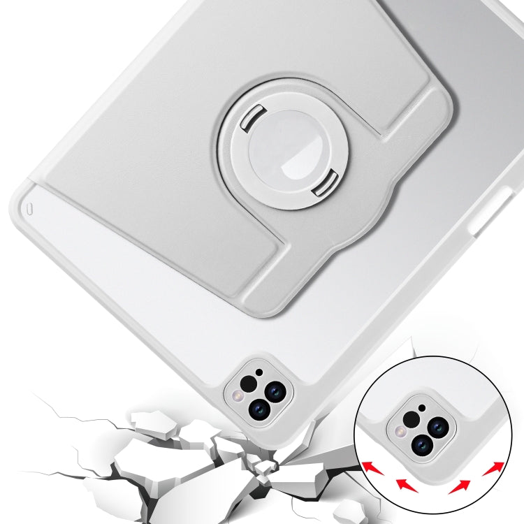 For iPad Pro 13 2024 Acrylic 360 Rotation Detachable Leather Tablet Case(Grey) - iPad Pro 13 2024 Cases by PMC TechLife | Online Shopping South Africa | PMC TechLife | Buy Now Pay Later Mobicred