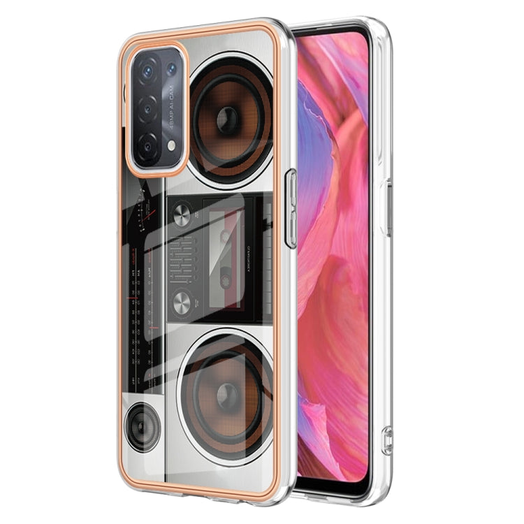 For OPPO A74 / A93 5G / A54 5G / A93s 5G Electroplating Marble Dual-side IMD Phone Case(Retro Radio) - OPPO Cases by PMC TechLife | Online Shopping South Africa | PMC TechLife | Buy Now Pay Later Mobicred