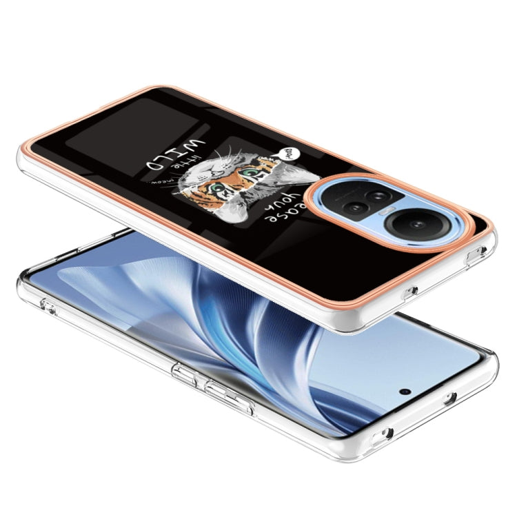 For OPPO Reno10 5G Global Electroplating Marble Dual-side IMD Phone Case(Natural Growth) - OPPO Cases by PMC TechLife | Online Shopping South Africa | PMC TechLife | Buy Now Pay Later Mobicred