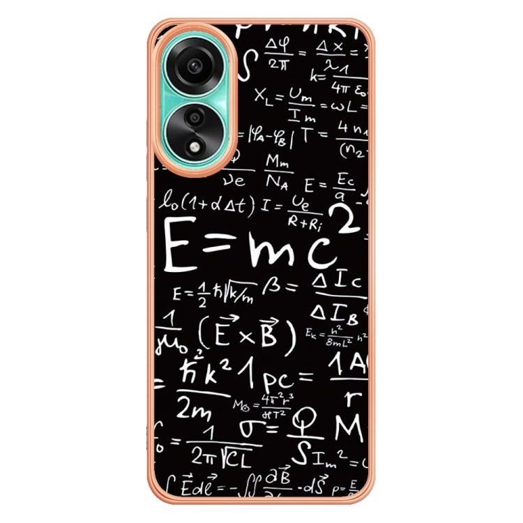 For OPPO A78 4G Electroplating Marble Dual-side IMD Phone Case(Equation) - OPPO Cases by PMC TechLife | Online Shopping South Africa | PMC TechLife | Buy Now Pay Later Mobicred