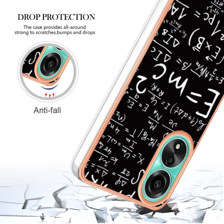 For OPPO A78 4G Electroplating Marble Dual-side IMD Phone Case(Equation) - OPPO Cases by PMC TechLife | Online Shopping South Africa | PMC TechLife | Buy Now Pay Later Mobicred