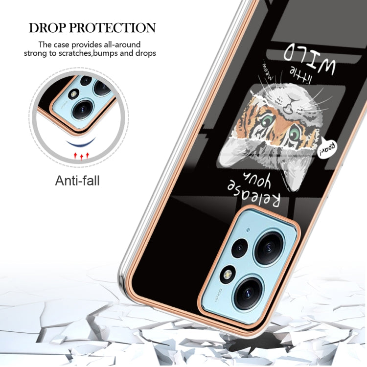 For Xiaomi Redmi Note 12 4G Electroplating Marble Dual-side IMD Phone Case(Natural Growth) - Xiaomi Cases by PMC TechLife | Online Shopping South Africa | PMC TechLife | Buy Now Pay Later Mobicred