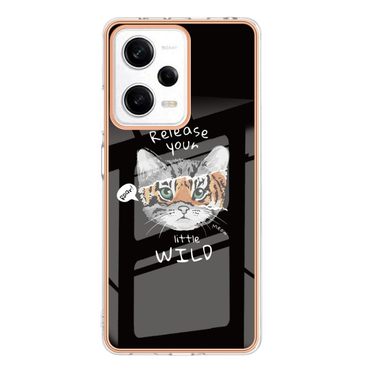 For Xiaomi Redmi Note 12 Pro 5G Global Electroplating Marble Dual-side IMD Phone Case(Natural Growth) - Xiaomi Cases by PMC TechLife | Online Shopping South Africa | PMC TechLife | Buy Now Pay Later Mobicred