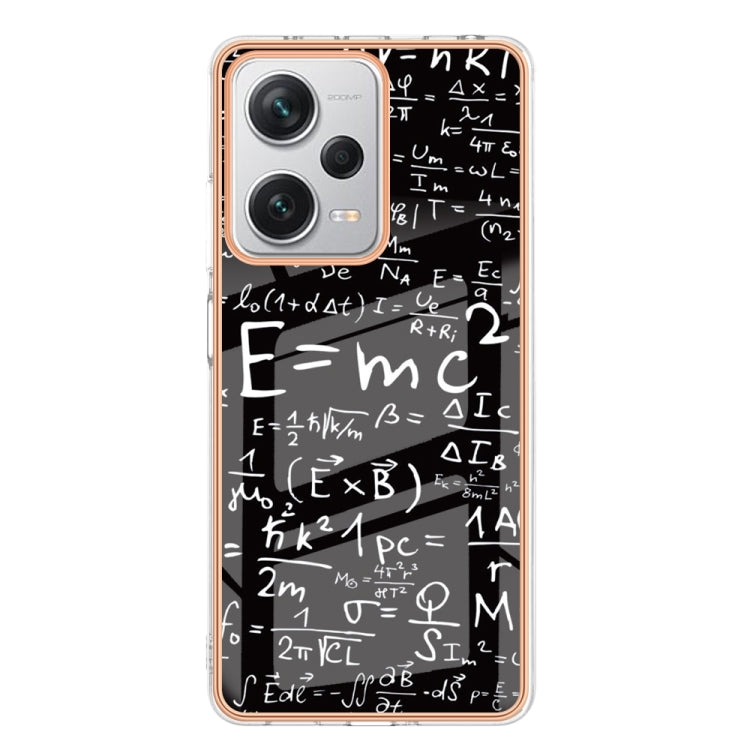 For Xiaomi Redmi Note 12 Pro+ Global Electroplating Marble Dual-side IMD Phone Case(Equation) - Xiaomi Cases by PMC TechLife | Online Shopping South Africa | PMC TechLife | Buy Now Pay Later Mobicred