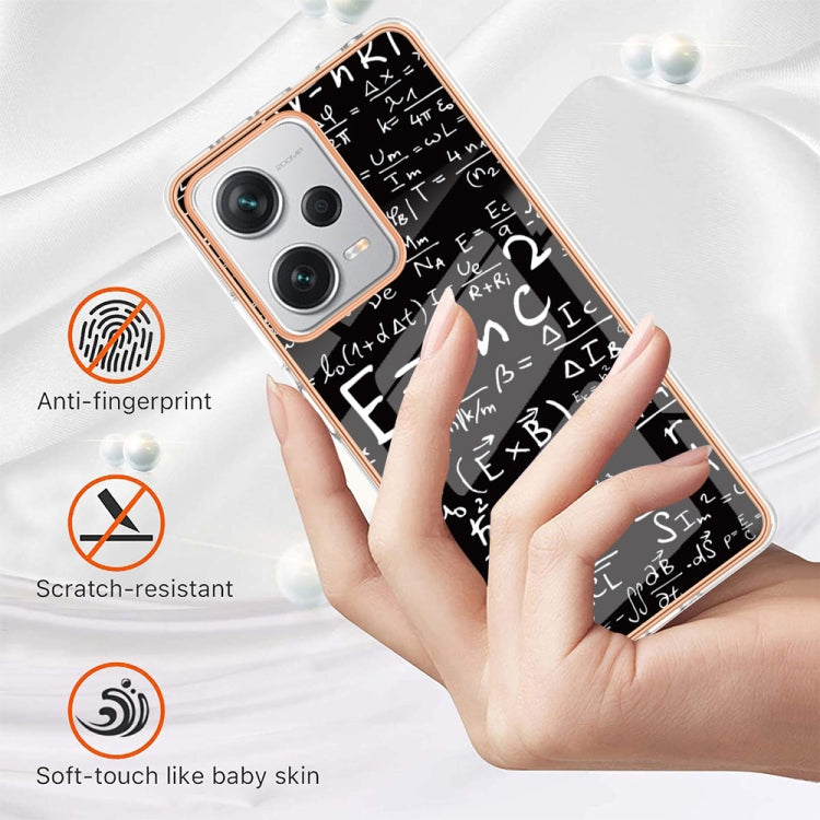 For Xiaomi Redmi Note 12 Pro+ Global Electroplating Marble Dual-side IMD Phone Case(Equation) - Xiaomi Cases by PMC TechLife | Online Shopping South Africa | PMC TechLife | Buy Now Pay Later Mobicred